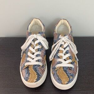 Steve Madden Bertie Faux Snakeskin Platform Sneakers
